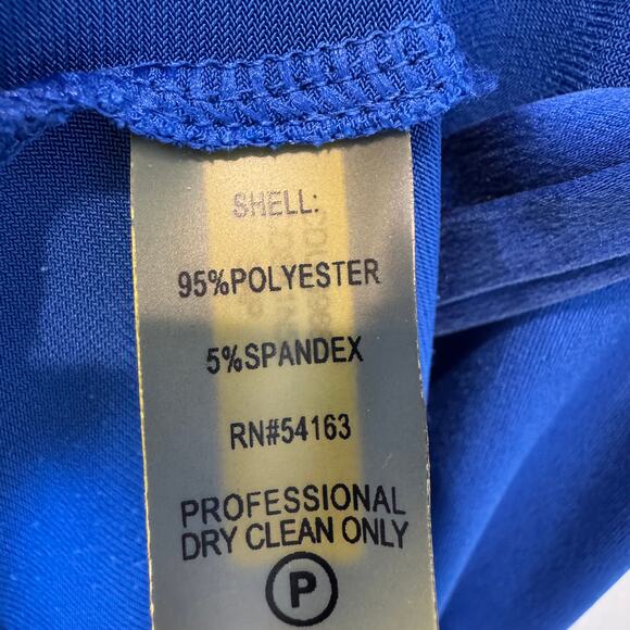 Calvin Klein Royal Blue Draped One Shoulder Classic Asymmetric Gown Size 6 - Picture 5 of 10